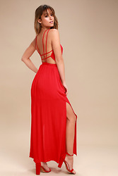 Váy Lost in Paradise Red Maxi Dress - Nhập Khẩu Mỹ