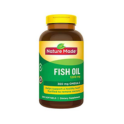 Thực phẩm chức năng Nature Made Fish Oil 1200mg 360mg Omega 3 200 Viên - Nhập Khẩu Mỹ