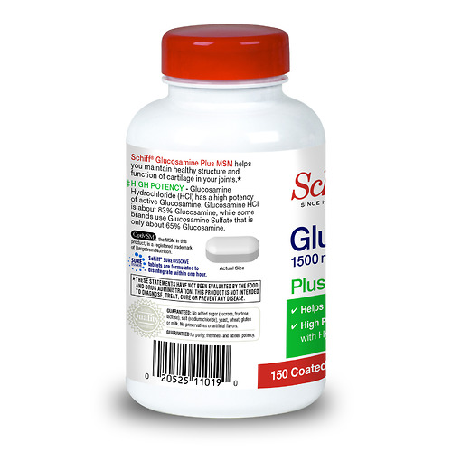 Viên uống hỗ trợ xương khớp Schiff Glucosamine Plus MSM 200 viên - Nhập Khẩu Mỹ