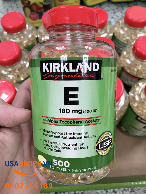 Viên Uống Vitamin E Kirkland - 180 mg - 500 viên - Nhập Khẩu Mỹ