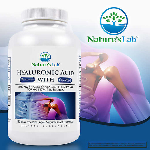 Viên uống đẹp da bổ khớp Nature’s Lab Hyaluronic Acid 180 viên - Nhập Khẩu Mỹ
