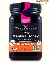 Wedderspoon Raw Premium Manuka Honey KFactor 16, 17.6 O