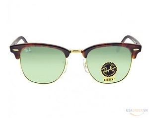 Hàng chính hãng Ray-Ban Clubmaster Tortoise Arista 51mm Sunglasses