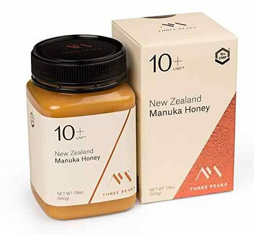 Three Peaks Manuka Honey New Zealand - Certified UMF 10+ - 17.6 oz (500gm)