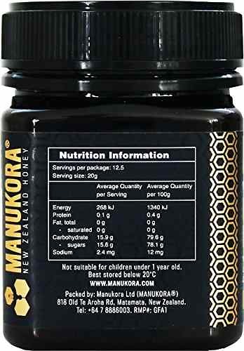 Manukora UMF 20+ (MGO 830+) Mật ong Manuka 250 gram