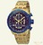 Order sell Aviator Chronograph Blue Dial 18kt Gold-plated Men's Watch