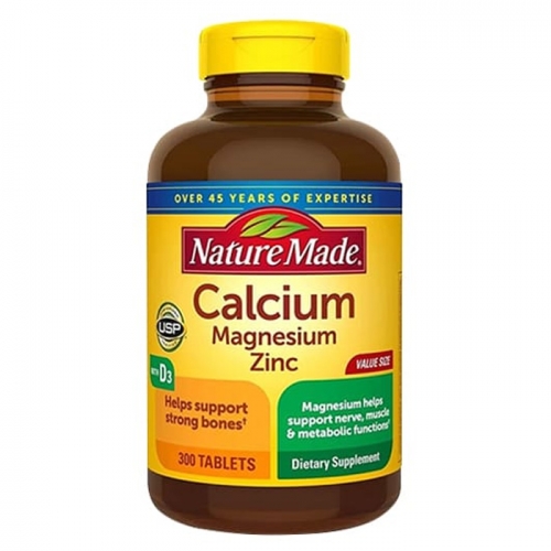 Viên uống Calcium Magnesium Zinc + D3 Nature Made