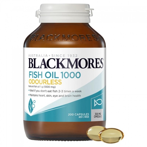 Dầu cá Blackmores fish oil 1000mg chính hãng của Úc, 200 viên