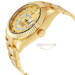 Sky Dweller Champagne Dial 18K Yellow Gold đồng hồ nam Rolex giá rẻ