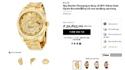 Sky Dweller Champagne Dial 18K Yellow Gold đồng hồ nam Rolex giá rẻ